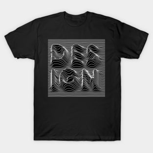 wave lines design T-Shirt